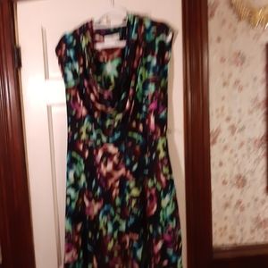 Jessica Simpson dress.  Neon camo type print.
